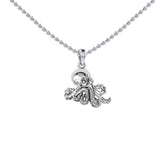 Octopus Sterling Silver Pendant TPD6444